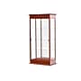 Ghent Varsity 36"W x 77"H x 18"D Lighted Floor Case, Sliding Doors, Mirror Back, Cherry Oak Finish~#|#~m002839824_sc7