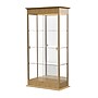 Ghent Varsity 36"W x 77"H x 18"D Lighted Floor Case, Sliding Doors, Mirror Back, Carmel Oak Finish~#|#~m002839826_sc7