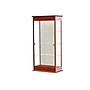 Ghent Varsity 36"W x 77"H x 18"D Lighted Floor Case, Sliding Doors, Plaque Back, Cherry Oak Finish~#|#~m002839828_sc7