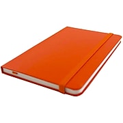 JAM Paper® Hardcover Notebook With Elastic, Travel Journal, 4 x 6, Orange, 70 Lined Sheets, Sold Individually (340528848)