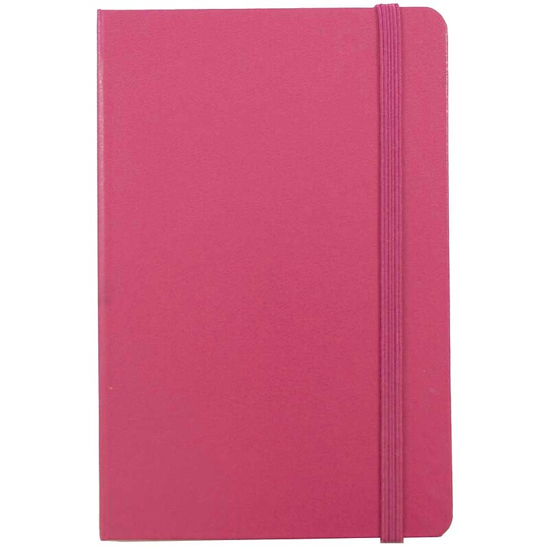 JAM Paper Professional Notebooks, 5.8" x 8.3", Wide Ruled, 70 Sheets, Pink (340528856) image 1