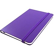 JAM Paper® Hardcover Notebook with Elastic, Large Journal, 5 7/8 x 8 1/2, Purple, 70 Lined Sheets, Sold Individually (340528857)