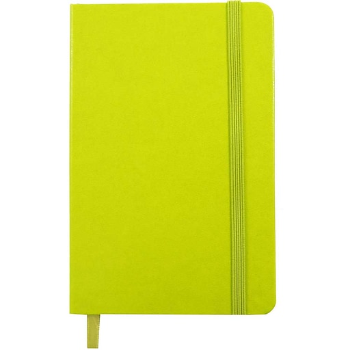 JAM Paper Professional Notebooks, 4" x 6", Wide Ruled, 70 Sheets, Green