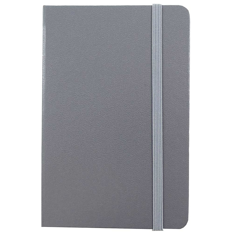 JAM Paper Professional Notebooks, 4" x 6", Wide Ruled, 70 Sheets, Gray/Silver (340528853) image 1