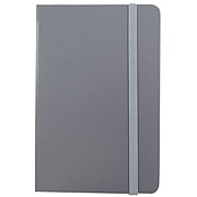 JAM Paper® Hardcover Notebook With Elastic Closure, Travel Journal, 4 x 6, Grey, 70 Lined Sheets, Sold Individually (340528853)