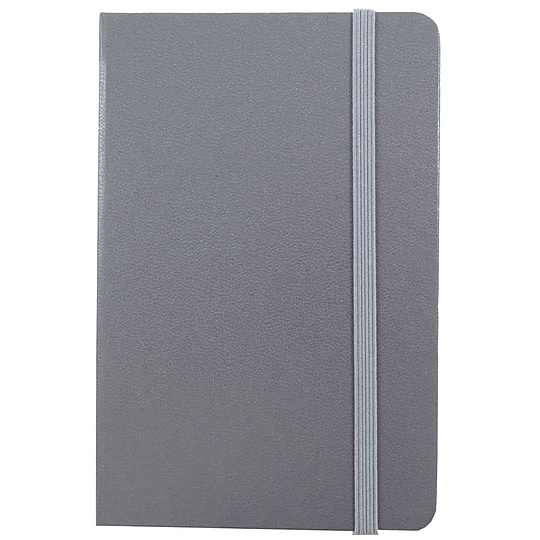JAM Paper Professional Notebooks, 4" x 6", Wide Ruled, 70 Sheets, Gray/Silver (340528853)~#|#~m002869941_sc7