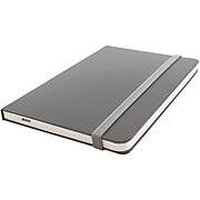 JAM Paper® Hardcover Notebook With Elastic Closure, Travel Journal, 4 x 6, Grey, 70 Lined Sheets, Sold Individually (340528853)