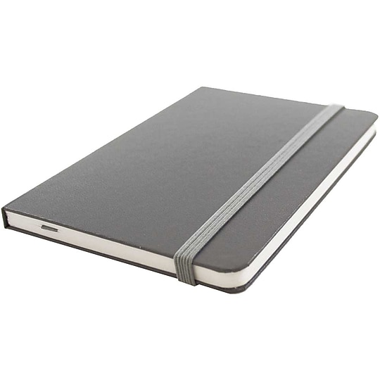 JAM Paper Professional Notebooks, 4" x 6", Wide Ruled, 70 Sheets, Gray/Silver (340528853)~#|#~m002869942_sc7