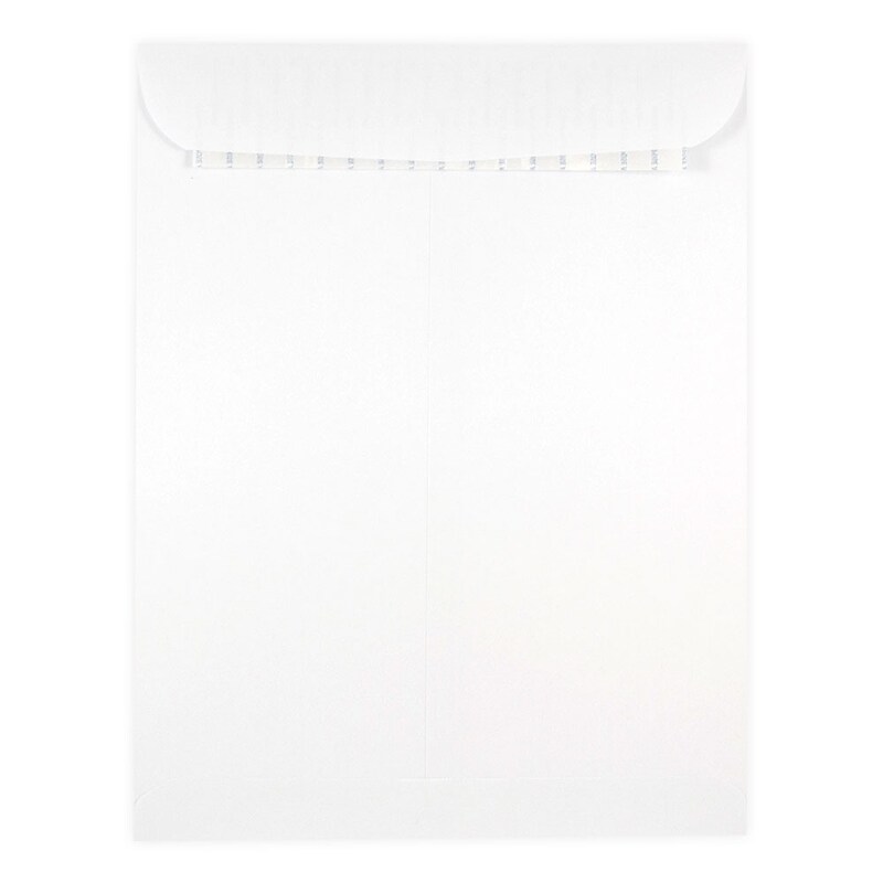 JAM Paper 9.5 x 12.5 Open End Catalog Envelopes with Peel and Seal Closure, White, Bulk 500/Box (356828781) image 1
