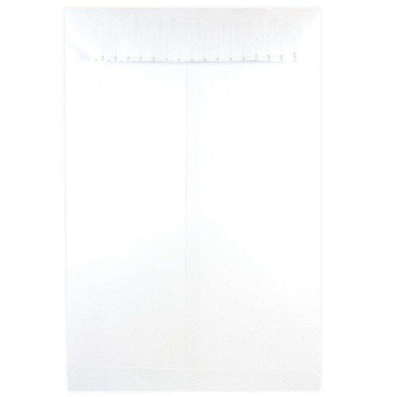JAM Paper 12 x 15.5 Open End Catalog Envelopes with Peel and Seal Closure, White, Bulk 500/Box (356828784) image 1