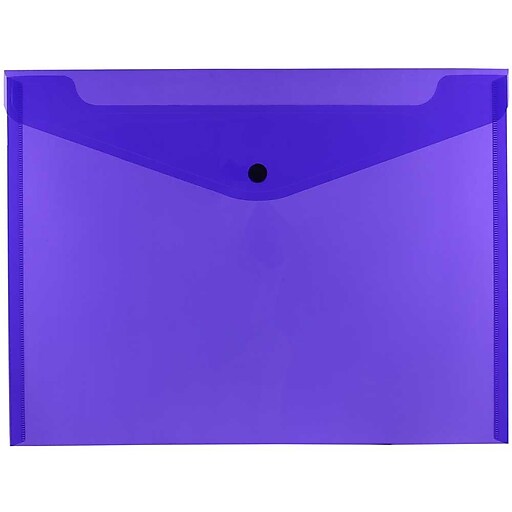 Shop Staples for JAM Paper® Plastic Envelopes with Snap Closure, Letter Booklet, 9.75 x 13