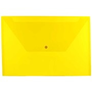 JAM Paper® Plastic Envelopes with Snap Closure, Legal Booklet, 9.75 x 14.5, Yellow, 12/Pack (219S0YE)