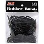 JAM Paper Colored Multi-Purpose #33 Rubber Bands, 3.5" x 0.125", Non-Latex, Black, 100/Pack (333RBBL)~#|#~m002870151_sc7