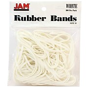 JAM Paper Colored Rubber Bands, Size 33, 100/Pack (333RBWH)