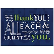 JAM Paper Thank You Cards with Envelopes, 5 5/8" x 7 7/8", Multicolor, 25/Pack (526M0444WB)