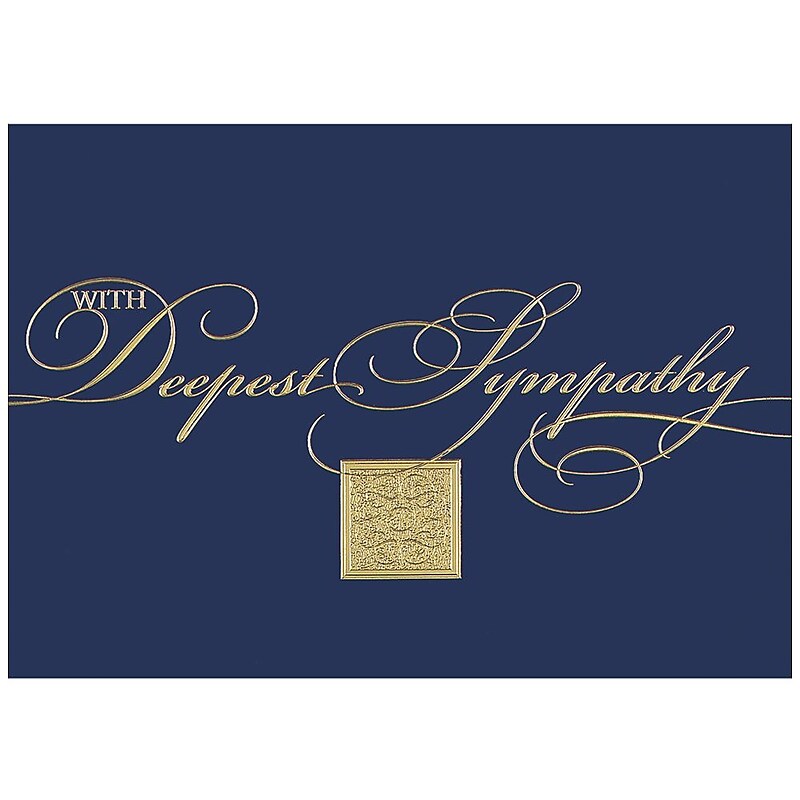 JAM Paper® Blank Sympathy Greeting Cards Set, With Deepest Sympathy, 25/Pack (526XA5493WB) image 1