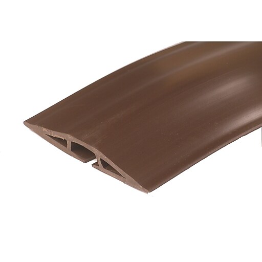 Wiremold® Corduct Rubber 1Channel Overfloor Cord Protector, 15', Brown