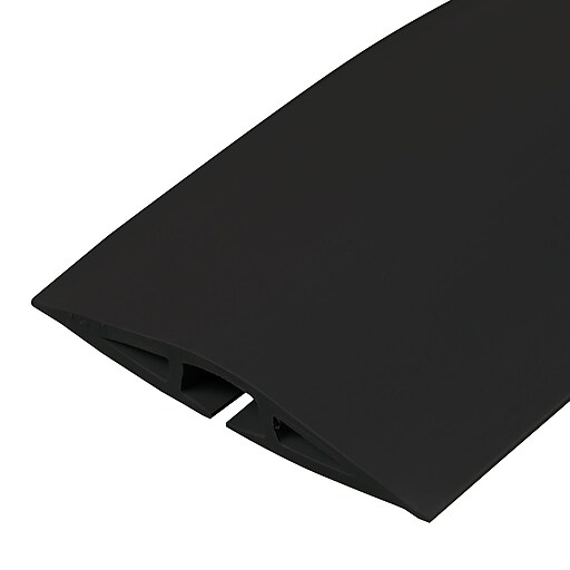 Wiremold® Corduct Rubber 1Channel Overfloor Cord Protector, 50', Black