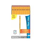 Paper Mate Sharpwriter Mechanical Pencil, Yellow, 0.7mm, No. 2 Medium Lead, 36/Pack (1921221)