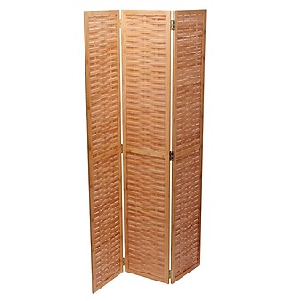 Household Essentials Bamboo Screen, Basket Weave (2176-1)