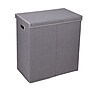 Household Essentials Collapsible 2-Section Laundry Sorter with Lid, Fiberboard, Gray (5622)~#|#~m002908568_sc7