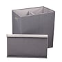 Household Essentials Collapsible 2-Section Laundry Sorter with Lid, Fiberboard, Gray (5622)~#|#~m002908571_sc7