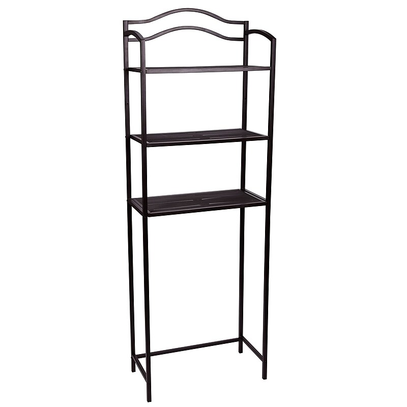 Household Essentials 65.5"H x 23.5"W Over-the-Toilet 3 Shelf Storage Rack, Espresso (8050-1) image 1