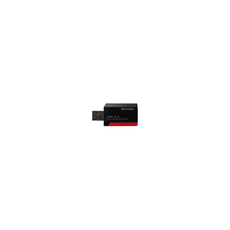 Verbatim USB 3.0 External Pocket Card Reader, Black (98538) image 1