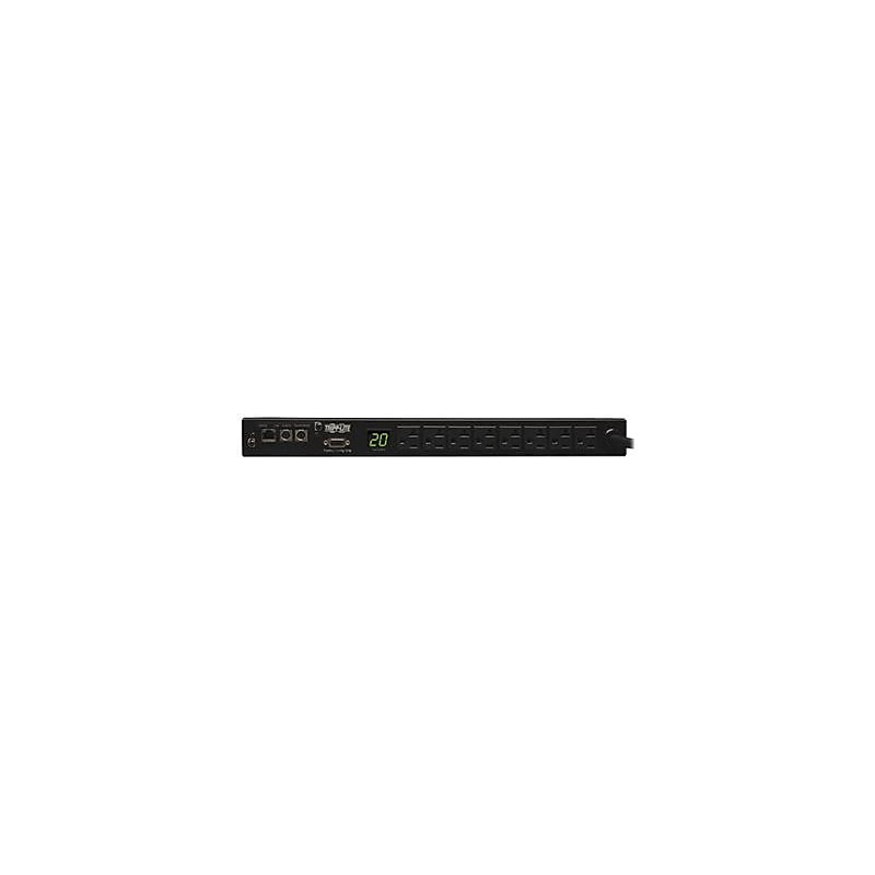 Tripp Lite Single-Phase 120 VAC Monitored Power Distribution Unit, 8-Outlet, Black (PDUMNH20) image 1