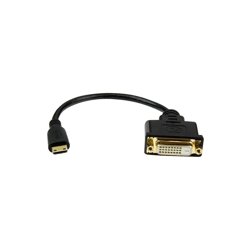 StarTech 8" Mini HDMI to DVI-D Adapter, Male to Female (HDCDVIMF8IN) image 1