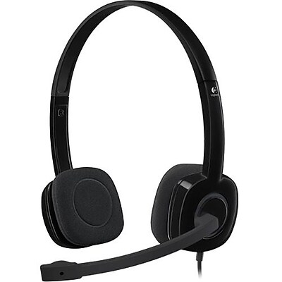 Logitech H151 Computer Headset, Black (981-000587) | Staples