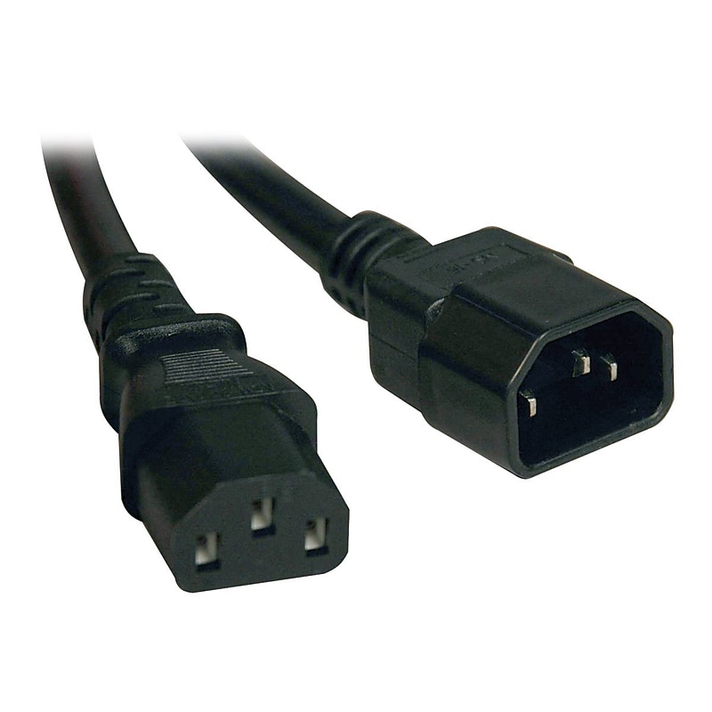 Tripp Lite Standard Computer Power Extension Cord 10A 18AWG C14 to C13, power cable, 6 ft image 1