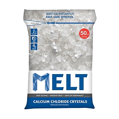 Snow Joe MELT Calcium Chloride Crystals Ice Melter (50 lb. Resealable Bag) – MELT50CC