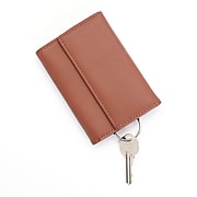 Royce Leather Trifold Key Case Organizer Wallet in Leather, Tan (612-TAN-5)