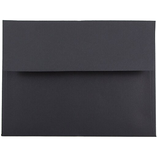 Black Invitation Card Envelope, Black, Gummed