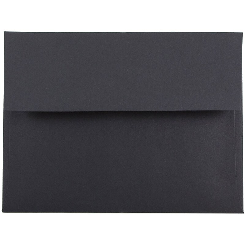 JAM Paper A6 Invitation Envelopes, 4.75" x 6.5", Black, 25/Pack (22115363) image 1