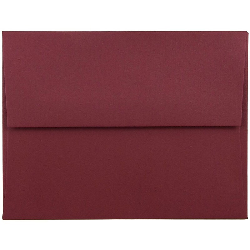 JAM Paper A2 Invitation Envelopes, 4.375 x 5.75, Dark Red, 50/Pack (31511305I) image 1