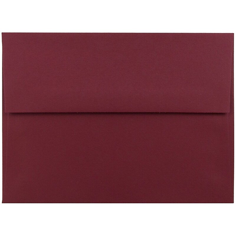 JAM Paper A6 Invitation Envelopes, 4.75 x 6.5, Dark Red, Bulk 250/Box (157458H) image 1