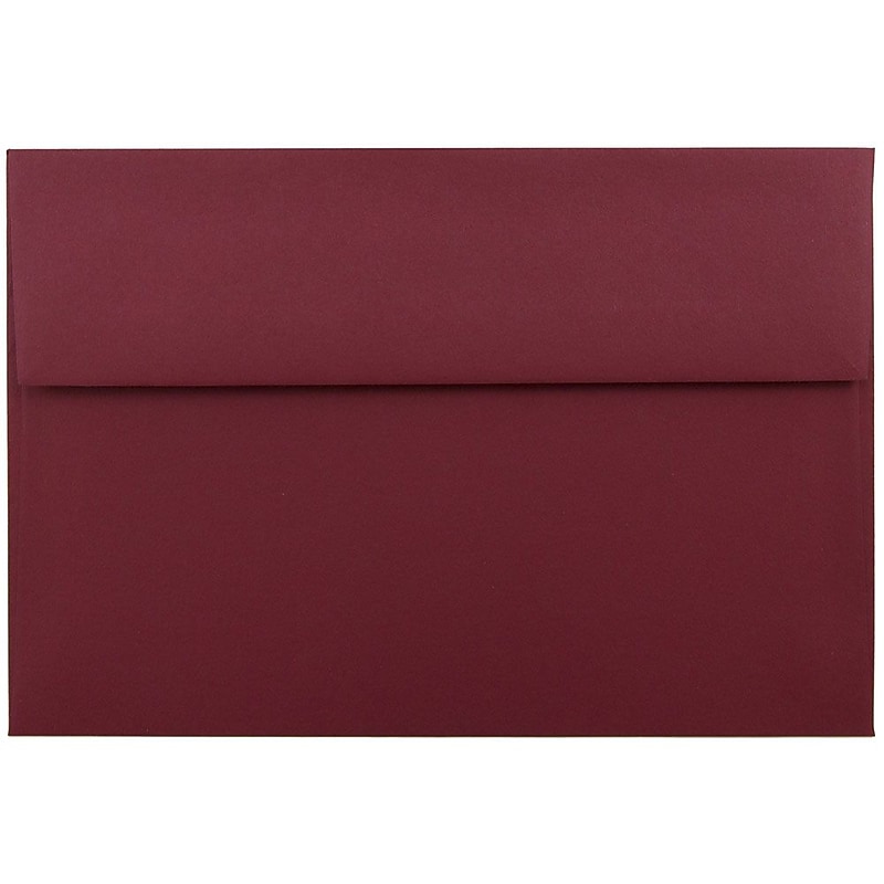 JAM Paper A9 Invitation Envelopes, 5.75 x 8.75, Dark Red, 50/Pack (31511321I) image 1