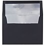 JAM Paper A7 Foil Lined Invitation Envelopes, 5.25 x 7.25, Black Linen with Silver Foil, 50/Pack (3243688I)~#|#~m002934253_sc7
