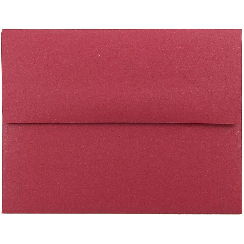 JAM Paper A2 Metallic Invitation Envelopes, 4.375 x 5.75, Stardream Jupiter Red, 25/Pack (SD5370 20) image 1