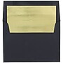 JAM Paper A7 Foil Lined Invitation Envelopes, 5.25 x 7.25, Black Linen with Silver Foil, 25/Pack (3243688)~#|#~m002934338_sc7