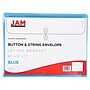 JAM Paper® Plastic Envelopes with Button and String Tie Closure, Letter Booklet, 9.75 x 13, Blue, 12/Pack (218B1BU)~#|#~m002934364_sc7