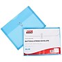 JAM Paper® Plastic Envelopes with Button and String Tie Closure, Letter Booklet, 9.75 x 13, Blue, 12/Pack (218B1BU)~#|#~m002934365_sc7