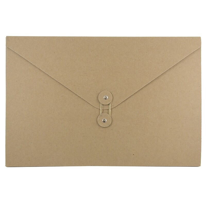 JAM Paper Portfolio Case with Drawstring Closure, Natural Brown (2008 201) image 1