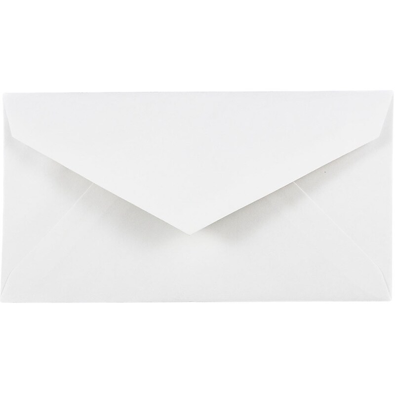 JAM Paper Monarch Security Tinted Business Envelope, 3 7/8" x 7 1/2", White, 1000/Carton (04093007B) image 1