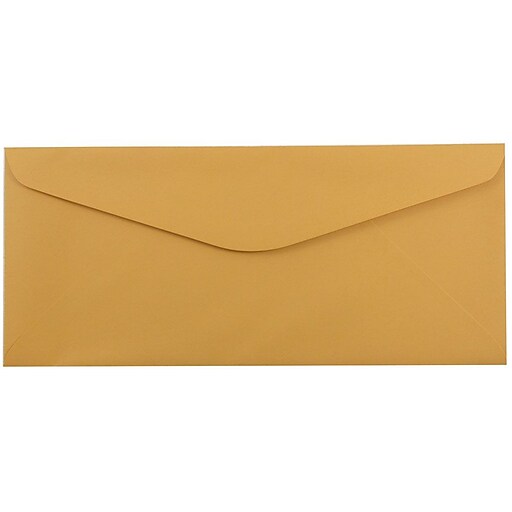 JAM Paper® 14 Business Commercial Envelopes, 5 x 11.5, Manila Brown