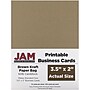 JAM Paper® Printable Business Cards, 3 1/2 x 2, Brown Kraft Paper Bag Recycled, 100/Pack (22128339)~#|#~m002934589_sc7