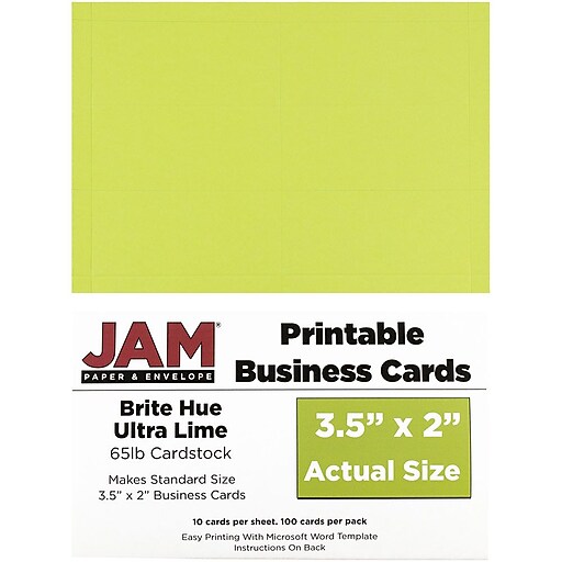 Shop Staples For Jam Paper Two Sided Printable Business Cards 2