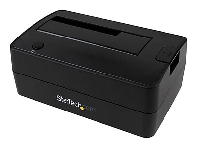 StarTech 2.5"/3.5" USB 3.1 External SATA Hard Drive Enclosure, SSD & HDD, Black (SDOCKU313)